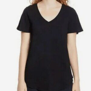 NWT Jessica Simpson JS Relaxed Fit Black Flutter Sleeve V-Neck Top size XS
